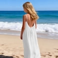 thumbnail image 1 of EGNMCR Robe Longue Ample à Bretelles pour Filles, Mode, Mignonne, Couleur Unie, avec Cordon au Dos, Robe pour Filles, 1 of 9
