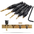 thumbnail image 4 of Juego De 5 Unidades De Brocas Avellanadoras De Vástago Hexagonal De 44565 Pulgadas, Accesorios De Herramientas Eléctricas Para Herramienta De Carpintería De Metal Y Plástico Por Taladro Eléctrico matsuzay TO005039-00, 4 of 7