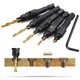 thumbnail image 4 of Juego De 5 Unidades De Brocas Avellanadoras De Vástago Hexagonal De 44565 Pulgadas, Accesorios De Herramientas Eléctricas Para Herramienta De Carpintería De Metal Y Plástico Por Taladro Eléctrico Cateissary TO005039-00, 4 of 7
