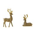 thumbnail image 4 of QSTDGVPW 1 pair reindeer deer figurines shelf decor versatile desktop collection tabletop Golden, 4 of 9