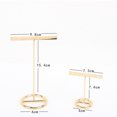 thumbnail image 2 of OUNONA 2Pcs Metal Jewelry Organizer T Shape Earring Display Stand Golden for Retail and Personal Use, 2 of 8