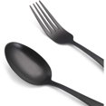 thumbnail image 5 of Xiao Hua Juego de cubiertos negro mate, juego de cubiertos de acero inoxidable, juego de cubiertos de 5 piezas, utensilios de cocina, lavables en lavavajillas, 5 of 5