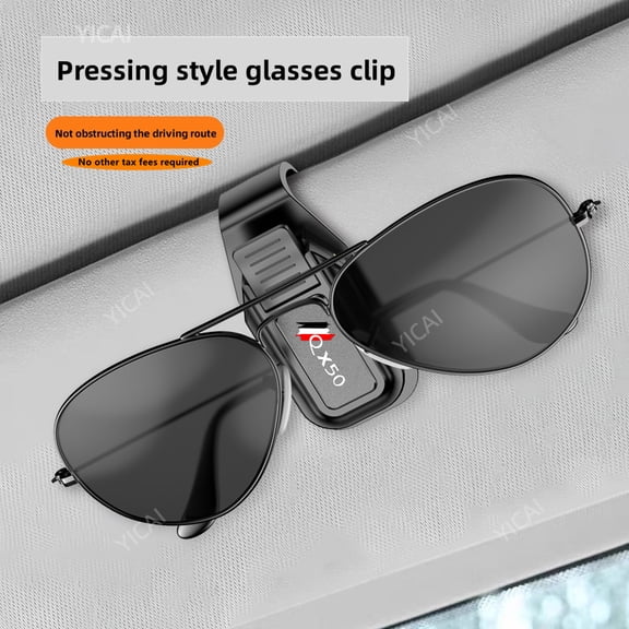 Car Sun Visor Glasses Box For Infiniti QX50 Sunglasses Clip Card Ticket Holder Convenient storage Car Accessories