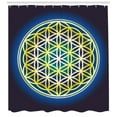 thumbnail image 3 of Ambesonne Flower of Life Shower Curtain, Nature Spirals, 69"Wx75"L, Violet Blue Indigo, 3 of 3