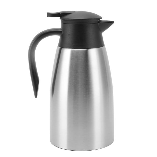 Large Capacity Press Type Thermal Kettle Stainless Steel Coffee Carafe for Home Office