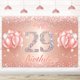 thumbnail image 1 of Fondo De Cartel De Feliz Cumpleaños Número 29 - 29 Suministros De Decoración Para Fiesta De Cumpleaños Para Mujeres O Hombres - Oro Rosa 4 X 6 Pies, 1 of 5