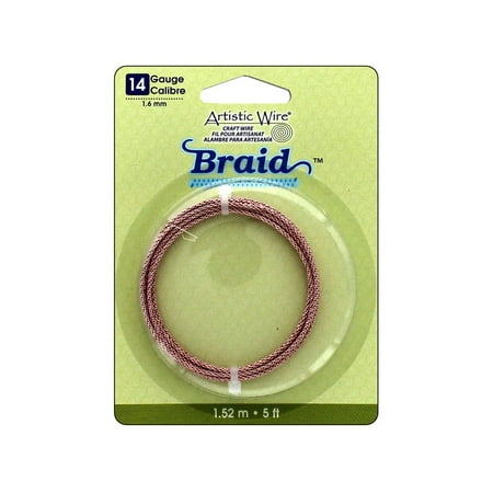Artistic Wire Braid 14Ga 1.6mm Rose Gold 5ft
