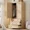 Natural, variant on GarveeHome Armoire Wardrobe Closet, 69.5" Tall Wooden Wardrobe Cabinet with Rattan Doors, 2 Doors & 3 Drawers, Hanging Rod Clothing Storage for Bedroom, Entryway, Modular Design, White