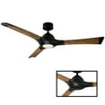 thumbnail image 2 of Woody 60" Matte Black/Distressed Koa Integrated LED Smart Ceiling Fan with Remote Control, 2 of 11