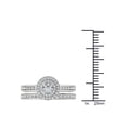 thumbnail image 4 of 3/4 Carat T.W. Diamond Double Halo 10kt White Gold Engagement Ring Set, 4 of 5
