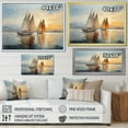 thumbnail image 4 of Designart "Minimalism Sailboat flow III" Sailing Boat Canvas Print, 4 of 5