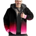 thumbnail image 2 of Lenago Trench Coat Men Plus Size Zipper Casual Hooded Thicken Print Long Sleeve With Pocket Jacket Coat for Men, 2 of 7