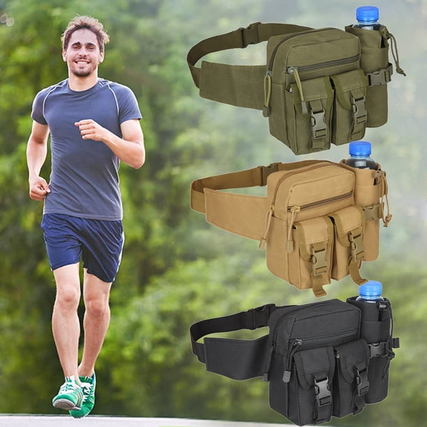 Cinturón multifuncional de cintura | Bolsillo para botella de agua de 4L, poliéster ligero, correa ajustable en cadera y hombro, equipo de escalada y actividades al aire libre, opciones de barro