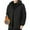 C Black, variant on Men's Fleece Lined Jacket Casual Comfy Warm Hooded Jacket Coat Fall Winter Trendy Coats Solid Zip Up Coats with Zip Pocket Black L