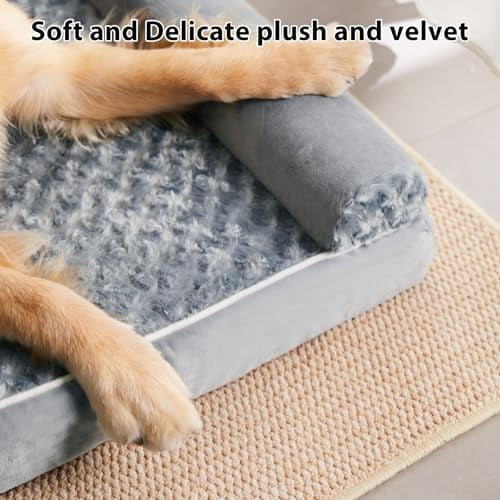 Dog Beds for Large Dogs, Orthopedic Dog Bed for Medium Large Dogs,Big Waterproof Couch Pet Bed with Removable Washable Cover Grey,42"L x 30"W x 7"Th