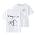 thumbnail image 2 of Odeerbi Teen T-Shirts Toddler Kids Boys Girls Cotton T-Shirt Baby Father's Day Print Solid Color Comfortable Short Sleeve Top White - B, 2 of 5