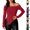 Khaki, variant on Women's One Shoulder Asymmetrical Hem Top Slim Fit Ribbed Knit Long Sleeve Casual Blouse Stretchy Party Tunic for Fall Winter Daily Wear