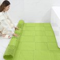 thumbnail image 5 of 10pcs Interlocking Drainage Mat, Non Slip Plastic Floor Tiles with Waterproof Hollow Design for Bathroom Shower Kitchen Garage Workshop Flooring, Outdoor Indoor Surface Protection, Green, 5 of 6