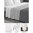 thumbnail image 6 of Black Grey Ombre Queen Size Flat Sheet, Wrinkleproof & Fadeproof Cooling Flat Bed Sheet Only, Modern Abstract Art Farmhouse Striped Breathable Soft Bedding Top Sheets 90 x 102 Inches, 6 of 8