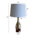 thumbnail image 3 of 27" Teardrop Lamp Base 2 Pack, Mercury Silver/Gold Glass Table Lamp Set with White Linen Shades, 3 of 8
