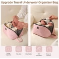 thumbnail image 2 of Coach & Couch Inc Underwear Organizer Travel Bag Multifunctional Travel Pouch Storage Bag for Bras & Underwear, Pink, 2 of 6