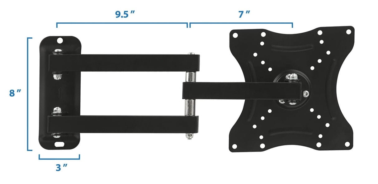 Mount-It! Full Motion TV Wall Mount with Swivel and 20" Extension, Fits 23"-55 " Flat Screen TVs, Capacity  66 lbs.