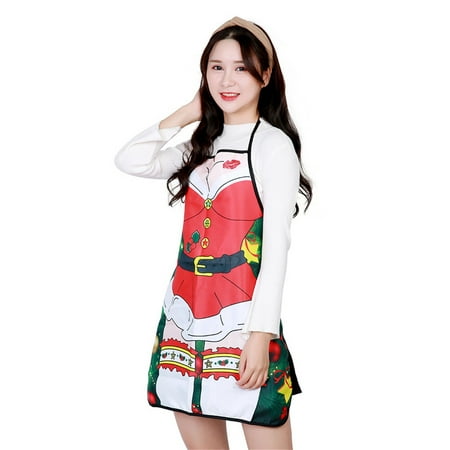

EKOUSN Black and Friday Deals Christmas Supplies Linen Color Painting Doll Apron Restaurant Kitchen Festive Atmosphere Layout Props