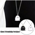 thumbnail image 3 of Cute Cartoon Ghost Friendship Couple Pendant Necklaces, Black and White Ghost Necklaces Couples Friendship for Best Friend Lovely Women Necklaces Jewe, 3 of 4