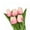 Pink, variant on 5 Pcs Artificial Flowers Faux Tulip Stems Real Feel PU Tulips for Easter Spring Wreath Wedding Bouquet Centerpiece Floral Arrangement Cemetery Table Décor 13.39" Tall