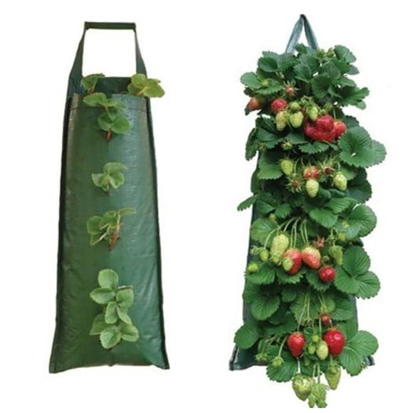 Bolsas Para Plantar Fresas, 2 Uds., Bolsas Para Cultivo De Plantas De Jardín, Maceta Colgante Para Verduras, Hierbas, Flores Vogacara HA035805-00
