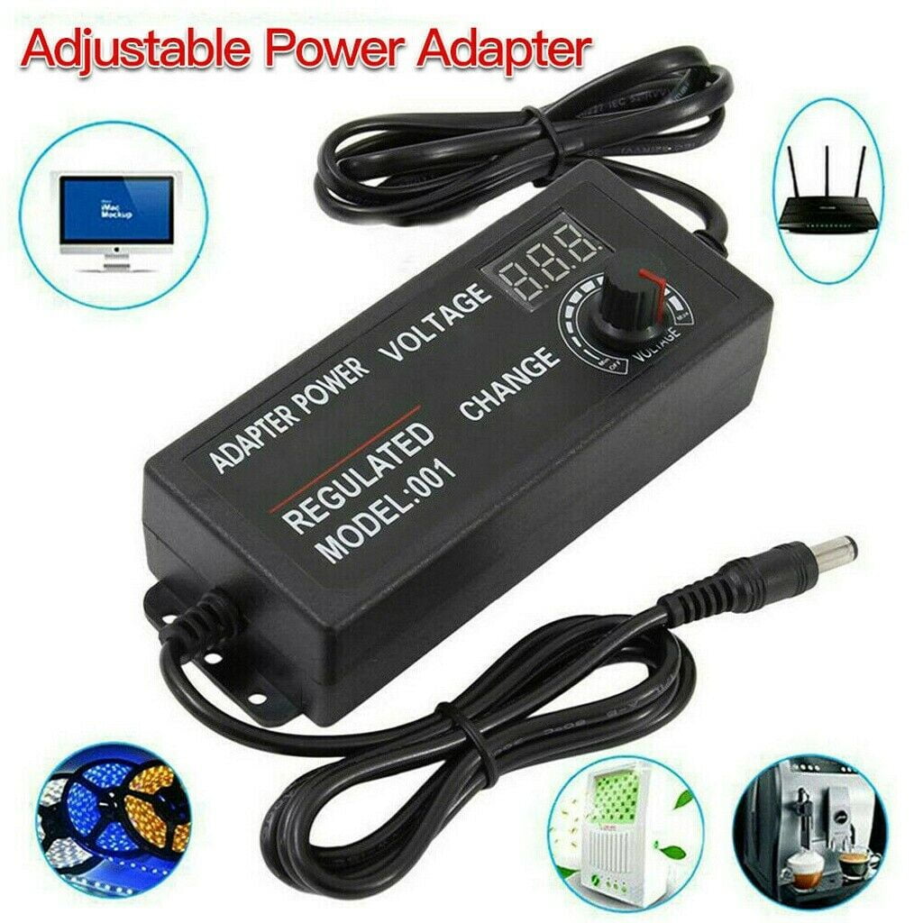 Adjustable AC/DC Power Supply Adapter Charger Variable Voltage 3V-24V Universal 
