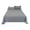 Gray, variant on Solid Sky Blue 3-Piece Bed Sheet Set with One Flat Sheet and Two Pillowcases, Soft Polyester Bedding for Bedroom and Guest Room