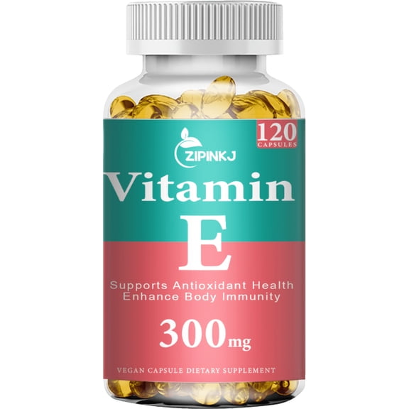 ZIPINKJ Vitamin E 120 Softgels 800 IU 30-day supply