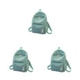 thumbnail image 3 of pitrice Velvet Backpack Solid Color Polyester Lining Easy Matching for Zipper Student Girls University Schoolbag Birthday Gift Green 3Set, 3 of 6
