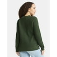 thumbnail image 2 of Time and Tru Women's and Women's Plus Waffle Stitch Sweater, Midweight, Sizes XS-4X, 2 of 5