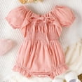 thumbnail image 2 of Elainilye Fashion Baby Girls Summer Rompers Dress Princess Dress Cute Sweet Puff Sleeve Jumpsuit Sizes Newborn-18M, 2 of 9