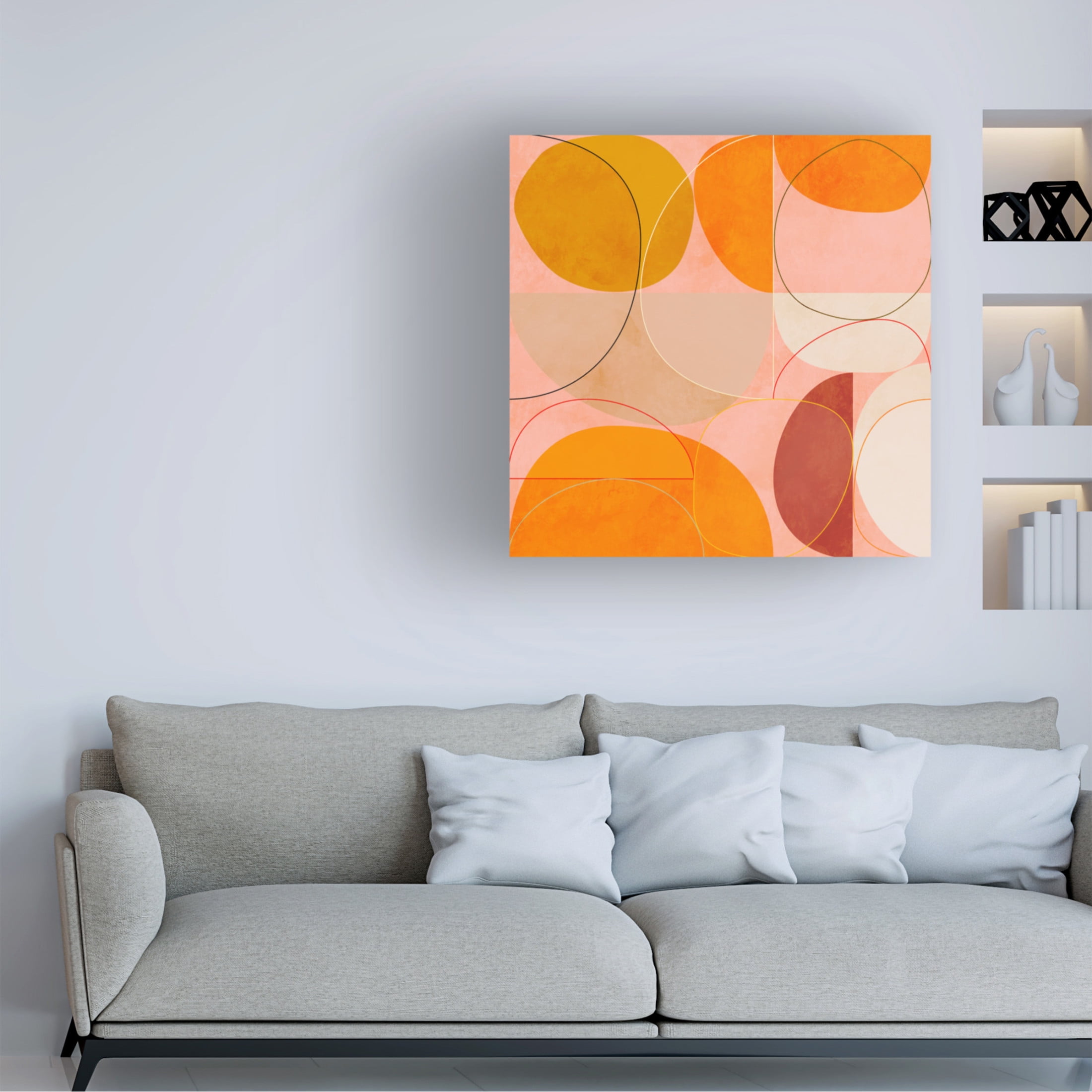 Trademark Fine Art Ana Rut Bre Mid Century Curry Yellow Blush Spring Canvas Wall Art