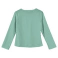 thumbnail image 3 of Grblisyd Girls Fall Long Sleeve Shirt Trendy Girls Tops Tee Shirt Crewneck Size 10-12 Cute Plain Teen Girls Clothes Kids Fall Outfits ,Mint Green 8-9Y, 3 of 4