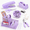 Purple, variant on Purple 9-Piece Office Desk Organizer Set With Pen Holder, Stapler And Supplies