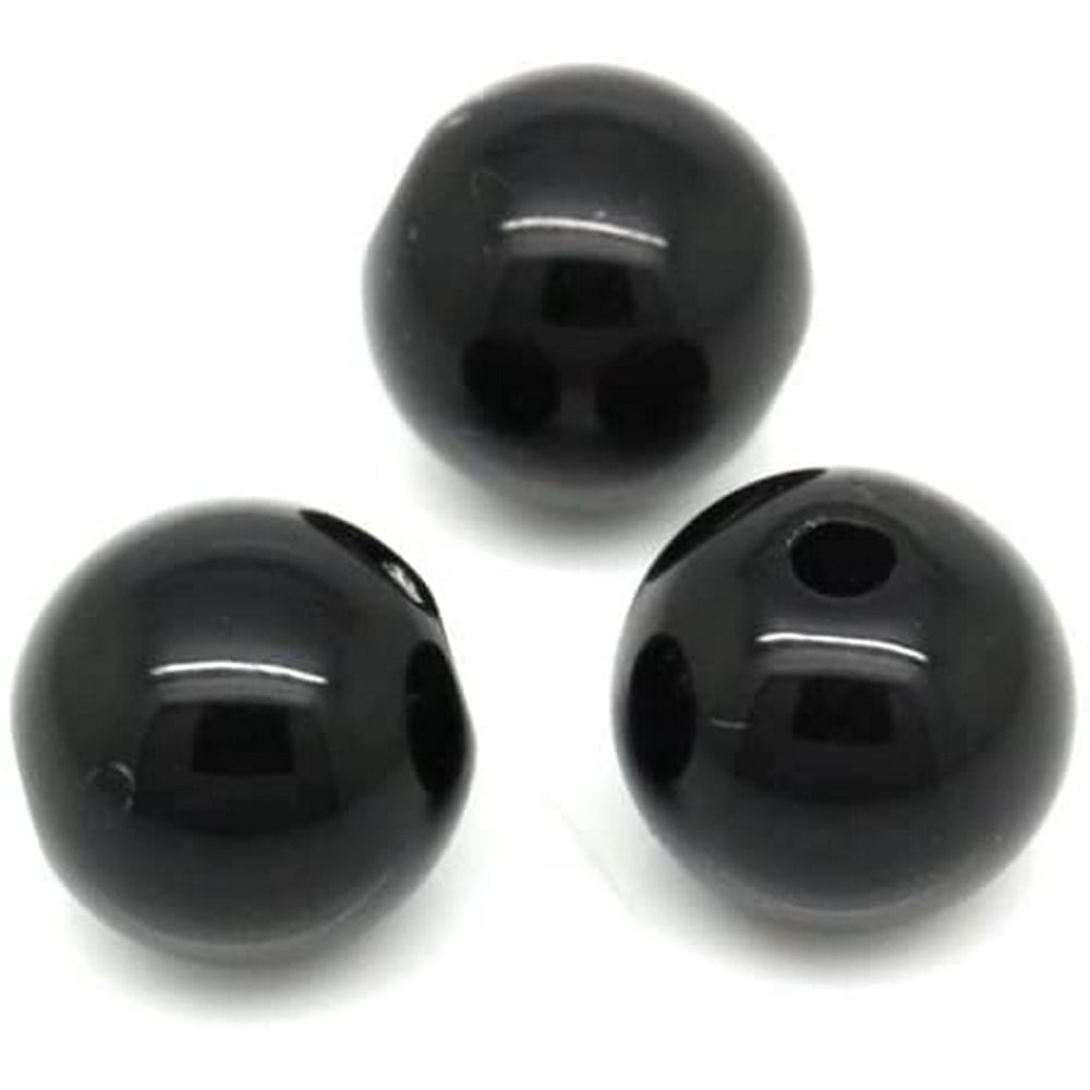 1,000 Round Black Acrylic Beads 8mm Diameter with 2mm Hole Walmart