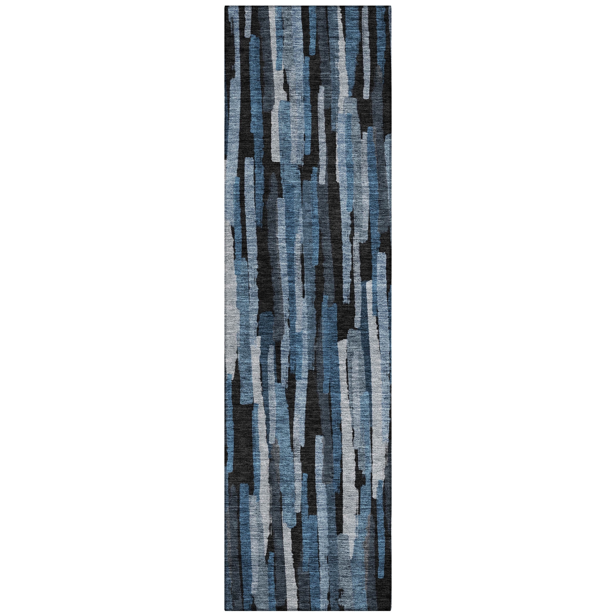 Addison Rugs Chantille Indoor/Outdoor Transitional Stripes Blue Washable Runner Rug, 2'3" x 7'6"