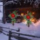 thumbnail image 3 of Adornos de inserción de suelo de patio de pila de cruz de Navidad de flores rojas iluminadas con energía solar Meser JFHKJSHJK1490, 3 of 5