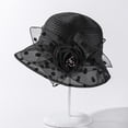 thumbnail image 4 of TINZ Chapeau de Robe pour Femmes Grand Feuille Fleur Chapeau de Douche Nuptiale Chapeaux de Soleil Chapeau de Plage Chapeaux de Mode d'Été Chapeau d'Eau pour Femmes Chapeaux Occidentaux pour Femmes Chapeau Rond Grand, 4 of 4