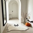 thumbnail image 6 of Halloween Ghost Shaped Soft Plush Floor Doormat, Non Slip Absorbent Polyester Rug, Festive Decorative Mat for Entryway Bathroom Kitchen Living Room Indoor Outdoor Holiday Display, 6 of 6