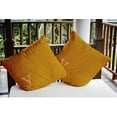 thumbnail image 3 of Simply Daisy 18" x 18" Modern Monogram Indoor/Outdoor Polyester Throw Pillow, Autumn Gold, 3 of 4