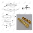 thumbnail image 2 of Guitar Fixed Saddle Bridge Tailpiece Set with ABR-1 Style Tune-O-Matic Bridge Gold for ABR LP SG EPi Electric Guitars, 2 of 5