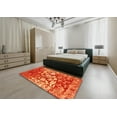 thumbnail image 5 of Ahgly Company Machine Washable Indoor Rectangle Contemporary Pumpkin Orange Area Rugs, 8' x 12', 5 of 7