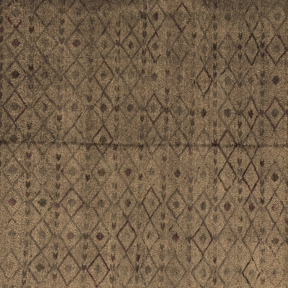 Ahgly Company Indoor Square Abstract Brown Modern Area Rugs, 3' Square