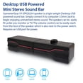 thumbnail image 4 of Altavoz estéreo con barra de sonido Syba, alimentado por USB, LED RGB de 2,5 W, 4 of 9