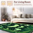 thumbnail image 2 of ODIKA 3'x5' Machine Washable Non-Slip Area Rug, Mystical Night Flyers Insect Accent High Traffic Rug, Green, 278612, 2 of 5